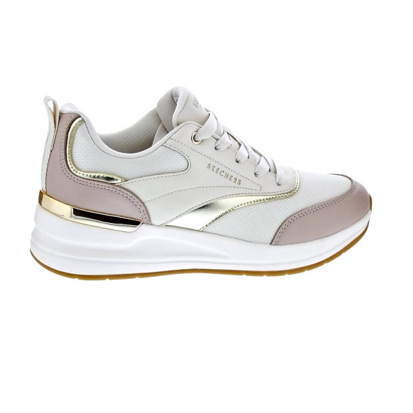 Zapatillas Skechers zapatos Mujer modelo Billion 2 Beige Cordón