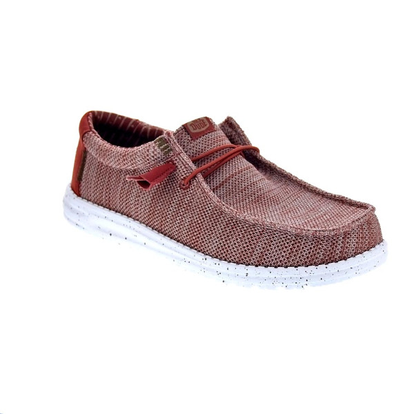 Mocasines Hey Dude zapatos Hombre modelo Wally Stretch Rojo 