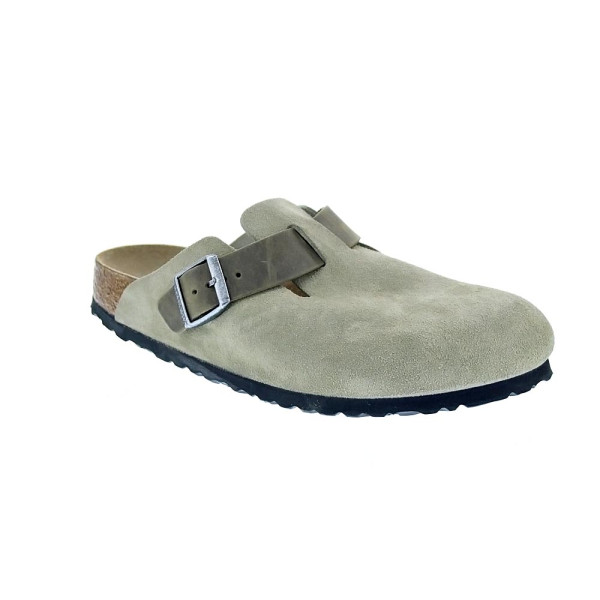 Zuecos Birkenstock zapatos Hombre modelo Boston Mixed Verde 