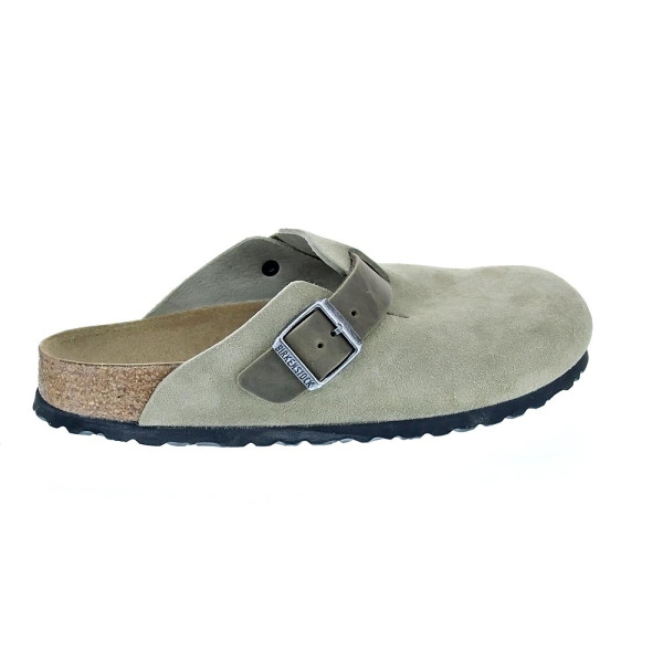 Zuecos Birkenstock zapatos Hombre modelo Boston Mixed Verde 