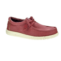 Mocasines Hey Dude zapatos Hombre modelo Wally Stretch Rojo  2