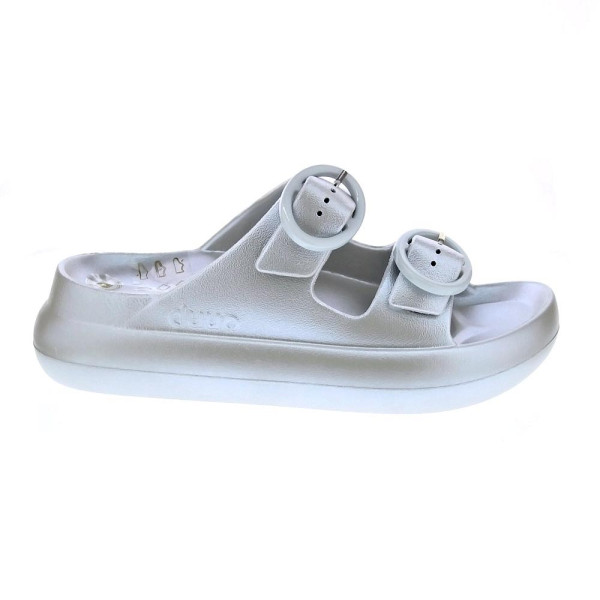 Sandalias Duuo zapatos Mujer modelo Eva Curvi Metallic Plata 