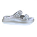 Sandalias Duuo zapatos Mujer modelo Eva Curvi Metallic Plata 