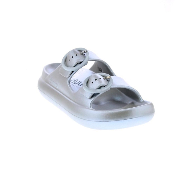 Sandalias Duuo zapatos Mujer modelo Eva Curvi Metallic Plata 