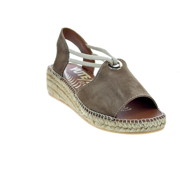 Alpargatas Viguera zapatos Mujer modelo Vitelo Marrón 