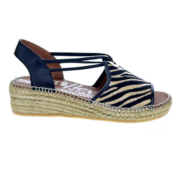 Alpargatas Viguera zapatos Mujer modelo Cebra Negro 
