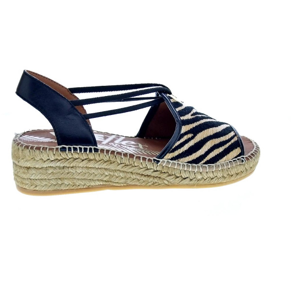 Alpargatas Viguera zapatos Mujer modelo Cebra Negro 