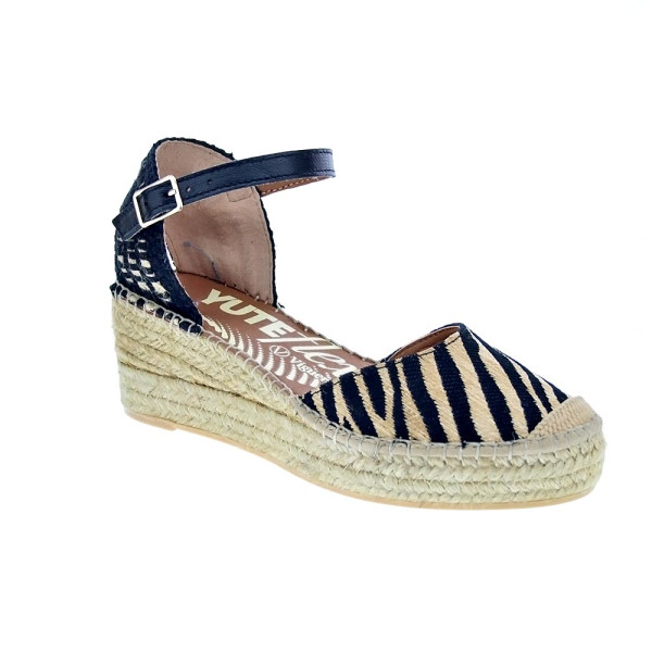 Alpargatas Viguera zapatos Mujer modelo Cebra Negro 