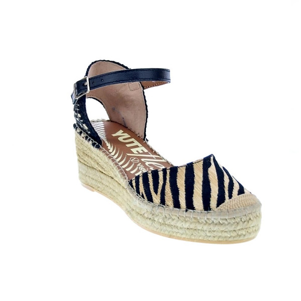 Alpargatas Viguera zapatos Mujer modelo Cebra Negro 