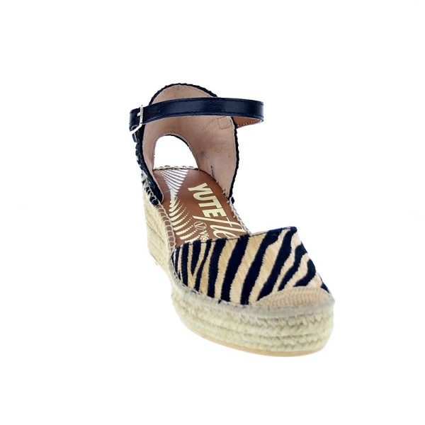 Alpargatas Viguera zapatos Mujer modelo Cebra Negro 