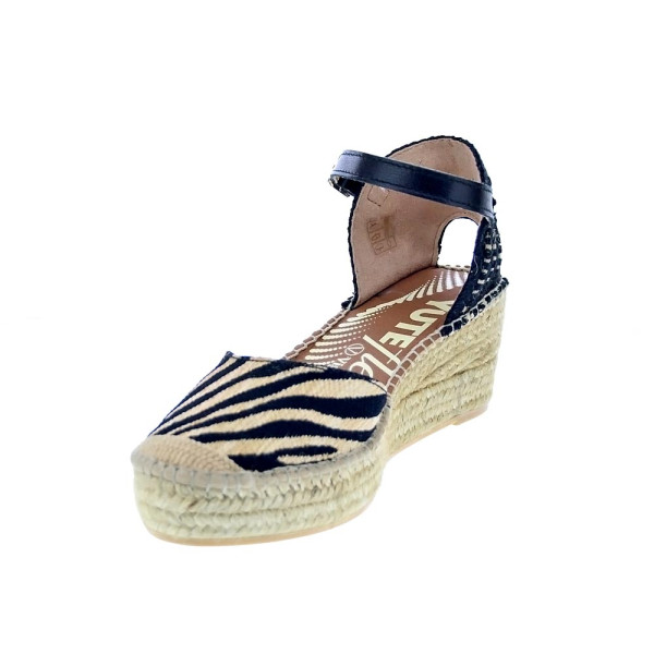 Alpargatas Viguera zapatos Mujer modelo Cebra Negro 