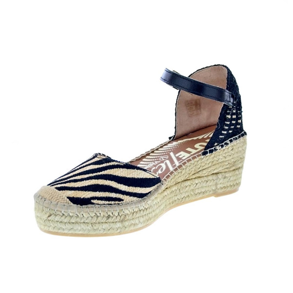 Alpargatas Viguera zapatos Mujer modelo Cebra Negro 