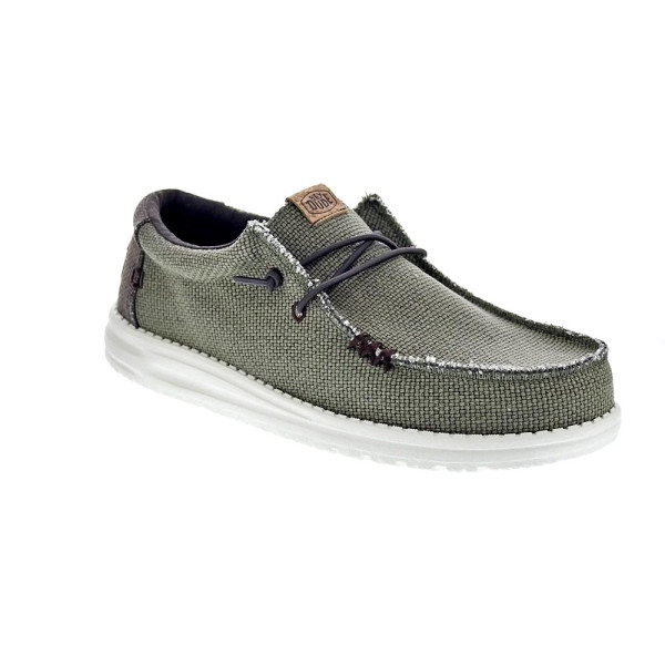 Mocasines Hey Dude zapatos Hombre modelo Wally Braided Verde 