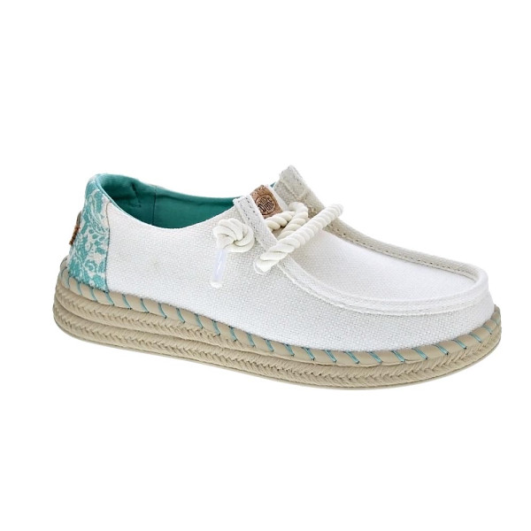 Mocasines Hey Dude zapatos Mujer modelo Wendy Espadrille Blanco 