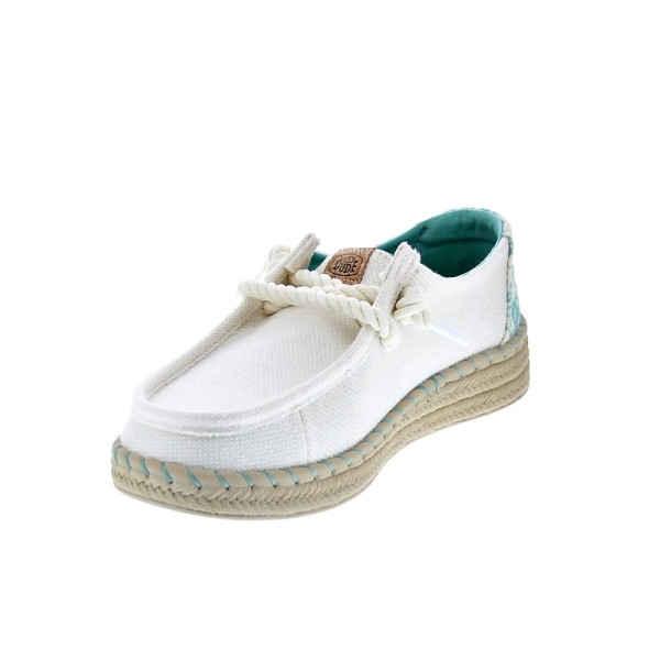 Mocasines Hey Dude zapatos Mujer modelo Wendy Espadrille Blanco 