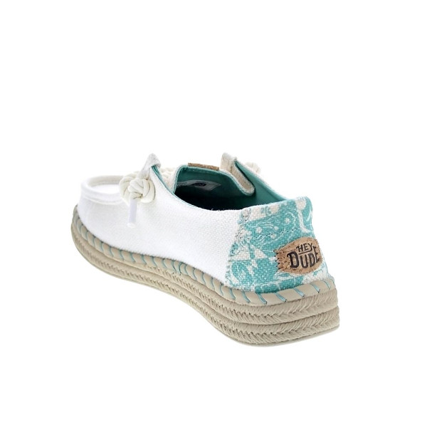 Mocasines Hey Dude zapatos Mujer modelo Wendy Espadrille Blanco 