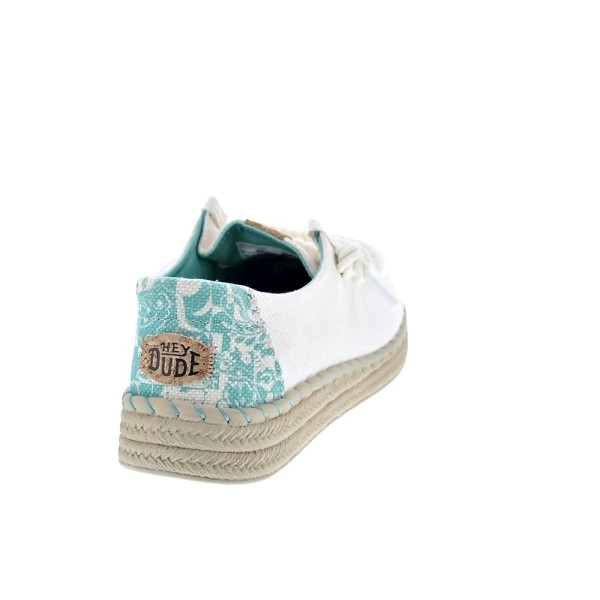 Mocasines Hey Dude zapatos Mujer modelo Wendy Espadrille Blanco 
