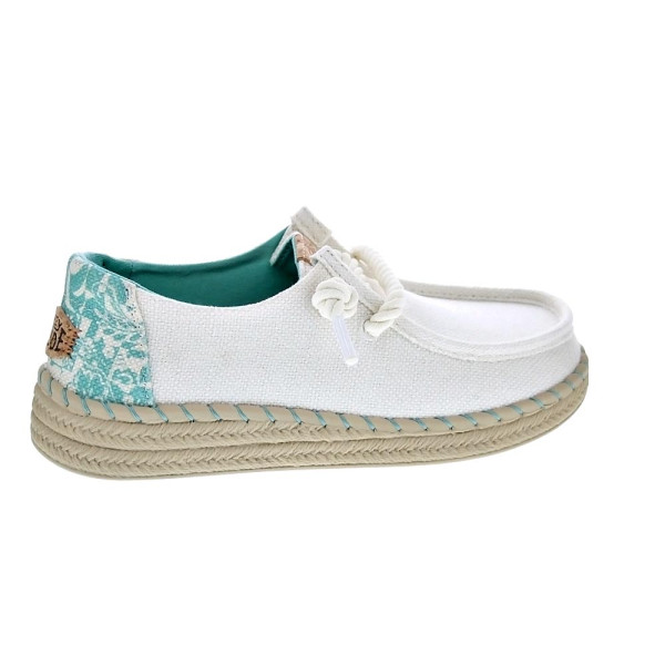 Mocasines Hey Dude zapatos Mujer modelo Wendy Espadrille Blanco 