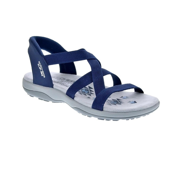 Sandalias Skechers zapatos Mujer modelo Reggae Slim Azul 
