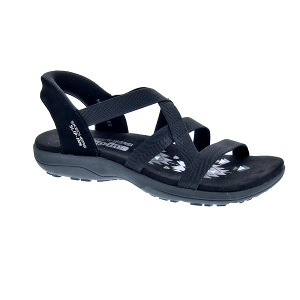 Sandalias Skechers zapatos Mujer modelo Reggae Slim Negro 
