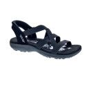 Sandalias Skechers zapatos Mujer modelo Reggae Slim Negro 
