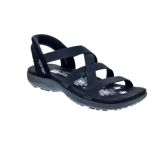 Sandalias Skechers zapatos Mujer modelo Reggae Slim Negro 