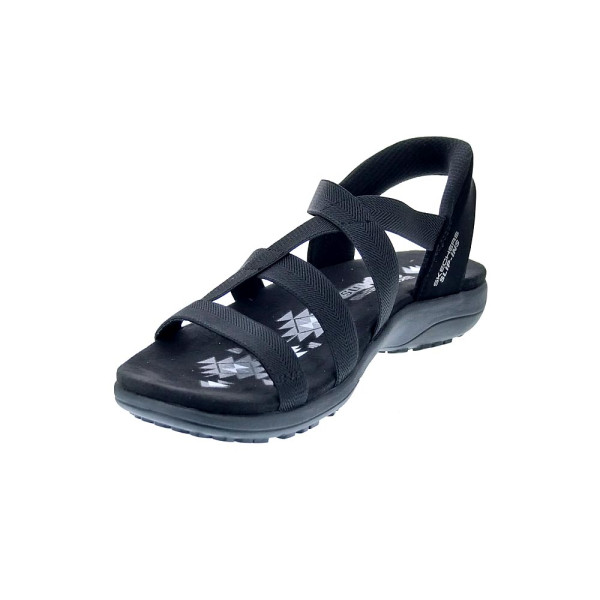 Sandalias Skechers zapatos Mujer modelo Reggae Slim Negro 