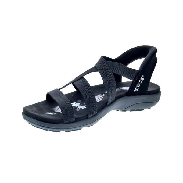 Sandalias Skechers zapatos Mujer modelo Reggae Slim Negro 