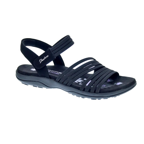 Sandalias Skechers zapatos Mujer modelo Reggae Slim Negro 