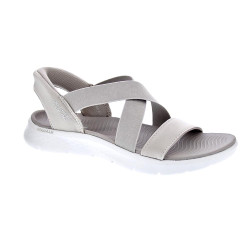 Sandalias Skechers zapatos Mujer modelo Go Walk Flex Beige  2