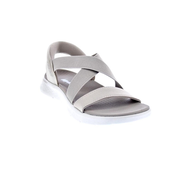 Sandalias Skechers zapatos Mujer modelo Go Walk Flex Beige 
