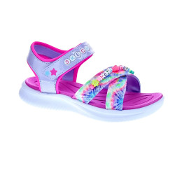 Sandalias Skechers zapatos Niña modelo Jumpsters Plata  2
