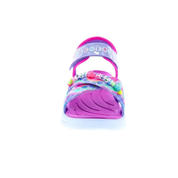 Sandalias Skechers zapatos Niña modelo Jumpsters Plata 