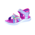Sandalias Skechers zapatos Niña modelo Jumpsters Plata 