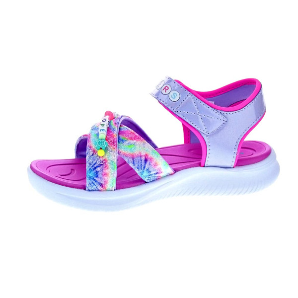 Sandalias Skechers zapatos Niña modelo Jumpsters Plata 