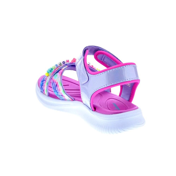 Sandalias Skechers zapatos Niña modelo Jumpsters Plata 