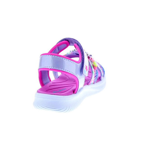 Sandalias Skechers zapatos Niña modelo Jumpsters Plata 
