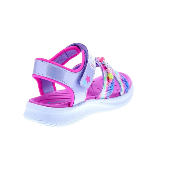 Sandalias Skechers zapatos Niña modelo Jumpsters Plata 