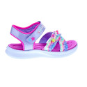 Sandalias Skechers zapatos Niña modelo Jumpsters Plata 