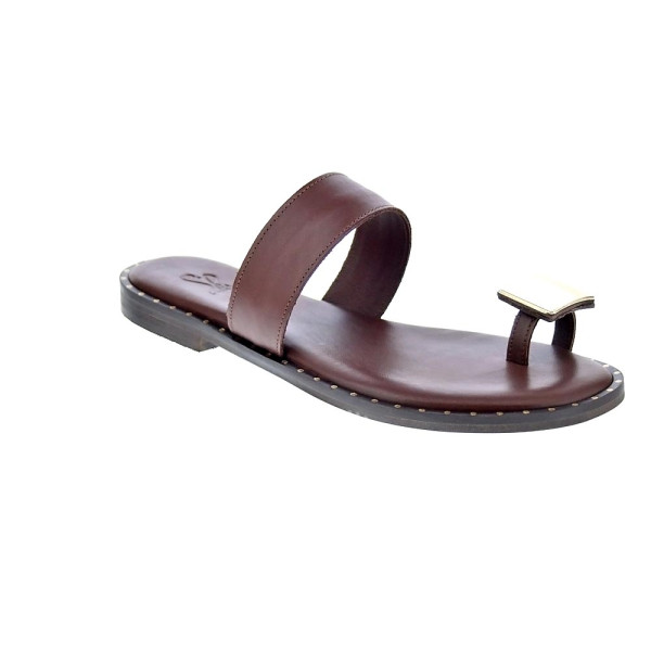 Sandalias S Piero zapatos Mujer modelo Studded Flat Marrón 