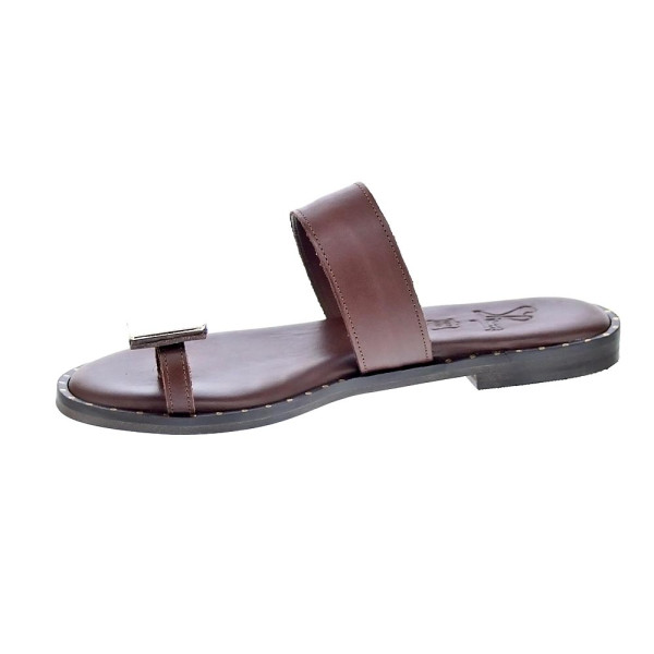 Sandalias S Piero zapatos Mujer modelo Studded Flat Marrón 
