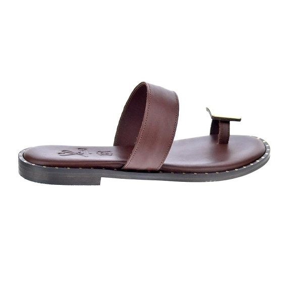 Sandalias S Piero zapatos Mujer modelo Studded Flat Marrón 