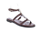Sandalias S Piero zapatos Mujer modelo Studded Flat Marrón 