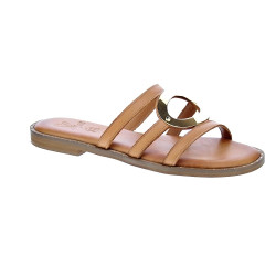Sandalias S Piero zapatos Mujer modelo Studded Flat Marrón  2