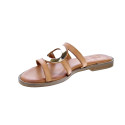 Sandalias S Piero zapatos Mujer modelo Studded Flat Marrón 