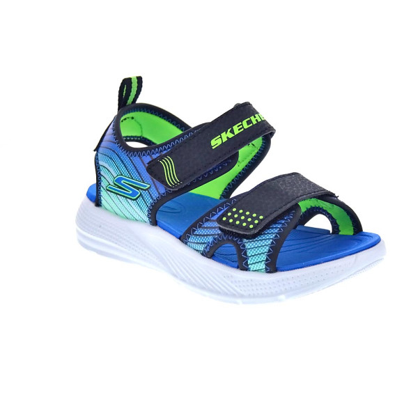 Sandalias Skechers zapatos Niño modelo Microspec Splash Azul 