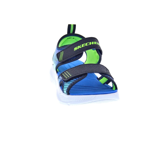 Sandalias Skechers zapatos Niño modelo Microspec Splash Azul 