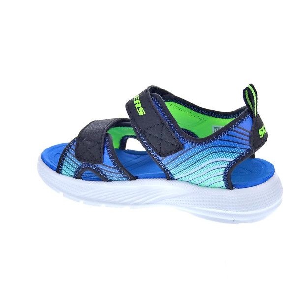 Sandalias Skechers zapatos Niño modelo Microspec Splash Azul 