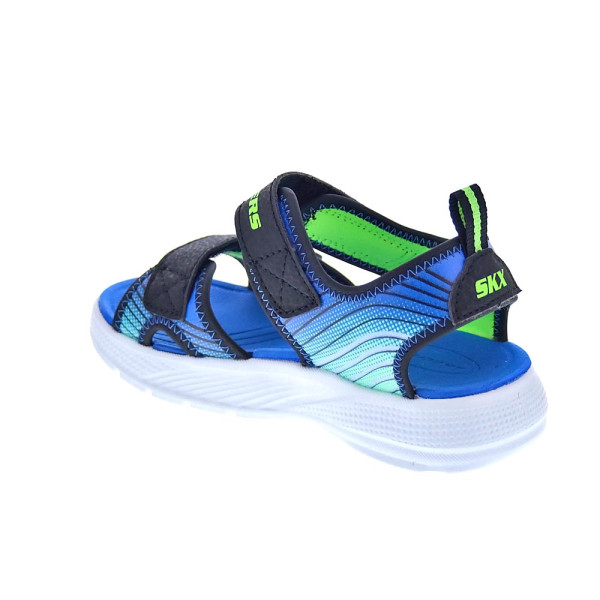 Sandalias Skechers zapatos Niño modelo Microspec Splash Azul 