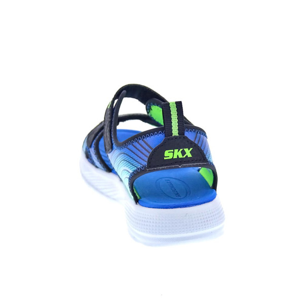 Sandalias Skechers zapatos Niño modelo Microspec Splash Azul 